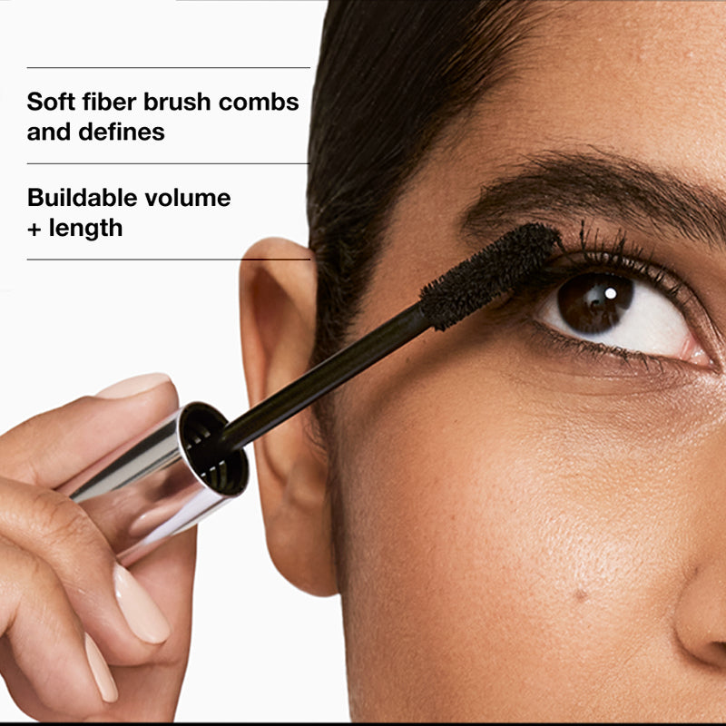 Honey-colored lipstick + mascara